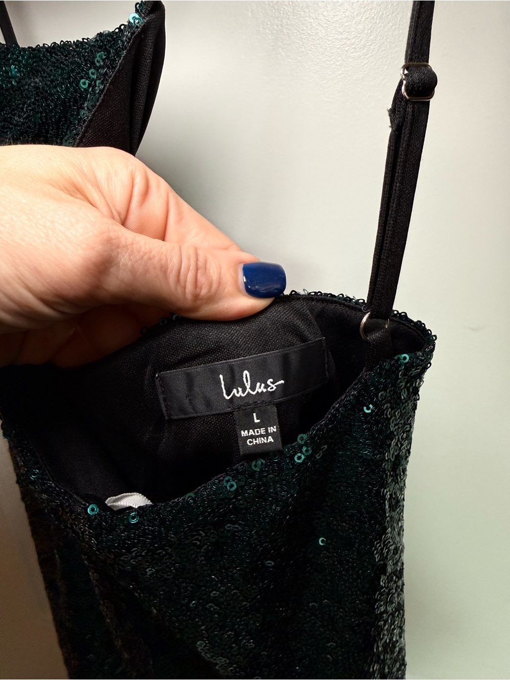 Lulu's Glam Sequin Mini Dress with Spaghetti Straps - Picture 4 of 8